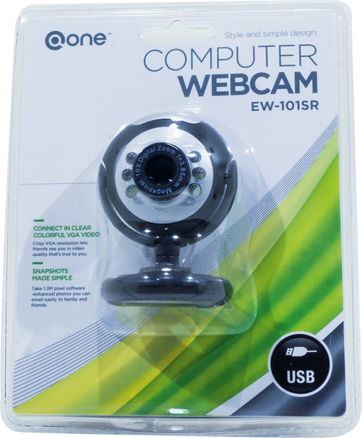 AOne Computer Webcam, USB, Model #EW-101SR