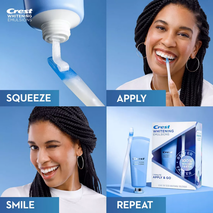 Crest Whiteneing Emulsions Teeth Whitening Treatment, Value Pack, On-The-Go , 0.63 oz + 0.35 oz