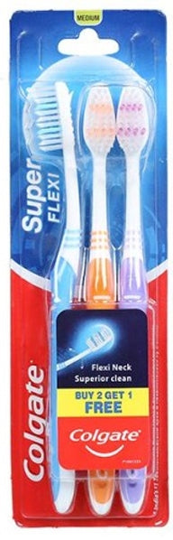 Colgate Super Flex Toothbrush Value Pack, 3 ct