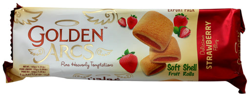 Parle Golden Arcs Soft Shell Fruit Rolls, Strawberry Filling, 5.28 oz