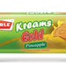 Parle Kreams Gold Pineapple Flavored Cream Biscuits, 70 gr