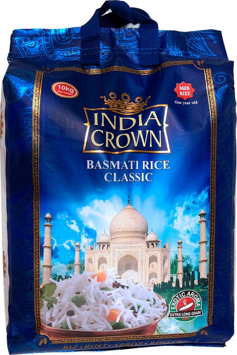 India Crown Premium Basmati Rice, 10 kg