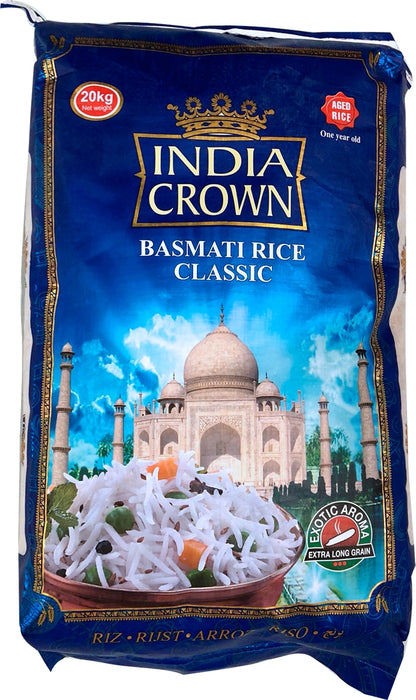 India Crown Premium Basmati Rice, 20 kg