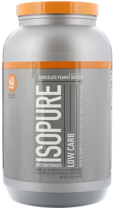 ISOPURE Low Carb Protein Powder ,Chocolate Peanut Butter, 3lb