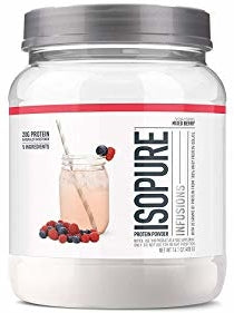ISOPURE Infusions Refreshingly Light Fruit FlavorednWhey Protein Isolate Powder ,Mixed Berry, 0.88lb