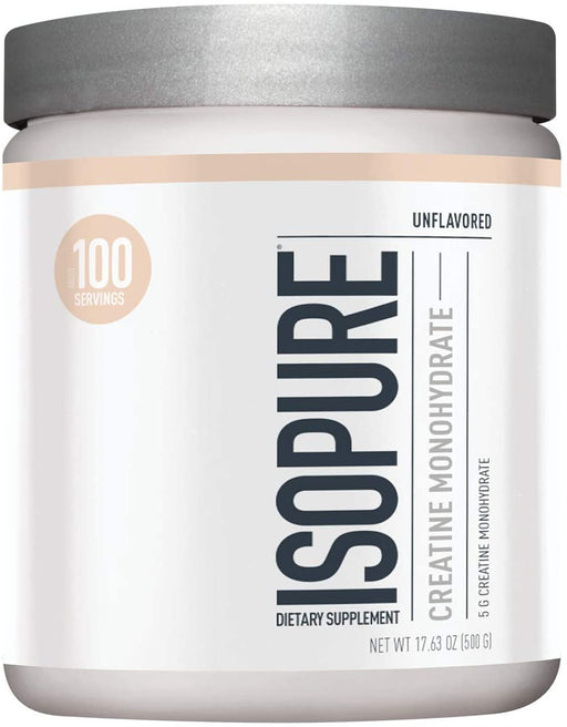 ISOPURE Creatine Monohydrate Unflavored Dietary Supplement, 5 g, 100 servings, 17.63 oz (500 gr)