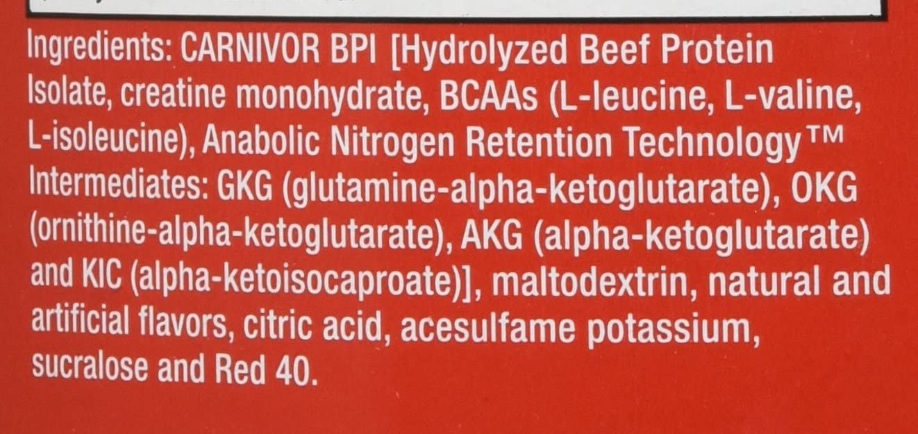 MuscleMeds Carnivor Beef Protein Isolate Protein Powder, Fruit Punch Flavor, 4 lbs