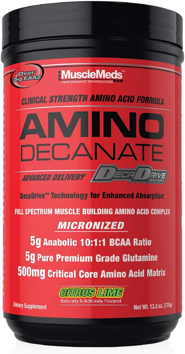 MuscleMeds Amino Decanate Supplement, Citrus Lime Flavor , 12.7 oz