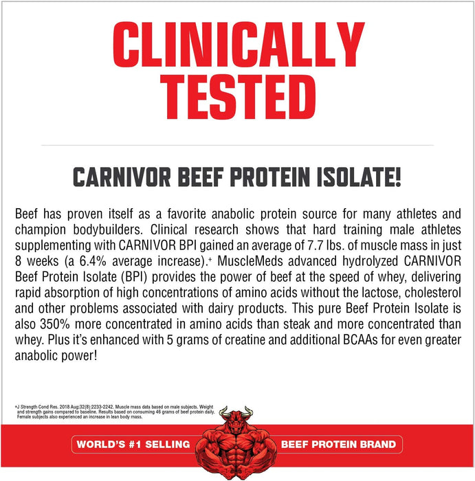 MuscleMeds Carnivor Beef Protein Isolate Protein Powder, Chocolate Peanut Butter Flavor, 2 lbs
