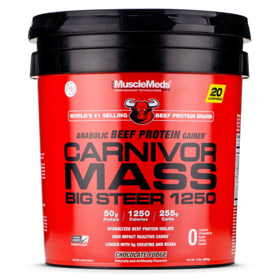 MuscleMeds Carnivor Mass Big Steer 1250 Beef Protein , 15 lbs