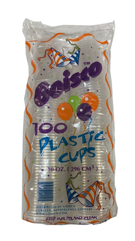 Goisco 10 oz Plastic Cups, 100 ct
