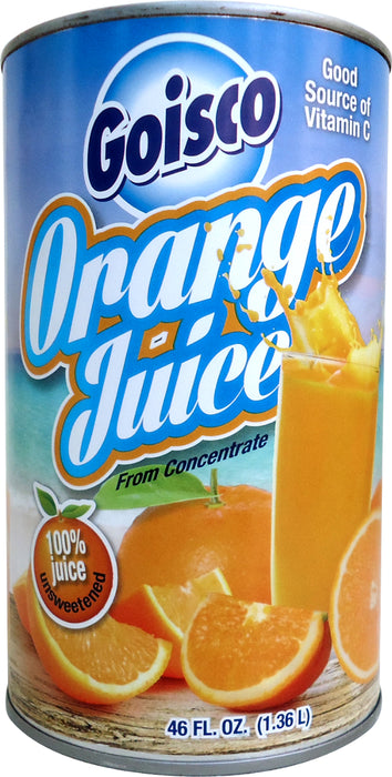 Goisco 100% Unsweetened Orange Juice, from Concentrate, 46 oz