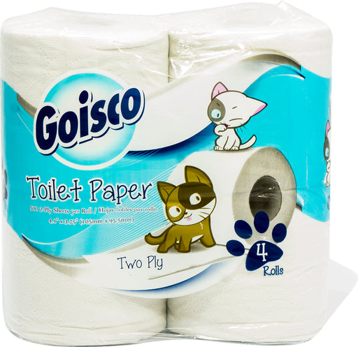 Goisco Toilet Paper, 450 2-ply sheets, 4 rolls