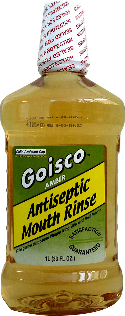 Goisco Antiseptic Mouth Wash, Amber, 1 L