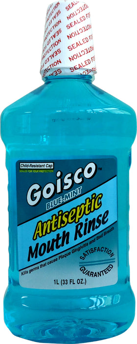 Goisco Antiseptic Mouth Wash, Blue Mint, 1 L