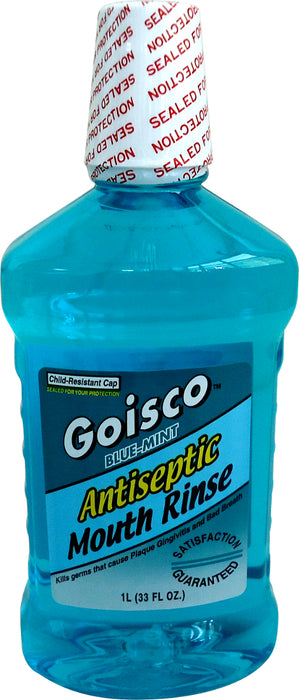 Goisco Antiseptic Mouth Wash, Blue Mint, 1 L