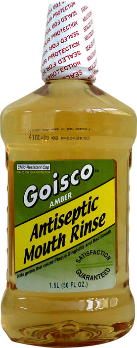 Goisco Antiseptic Mouth Wash, Amber, 1.5 L