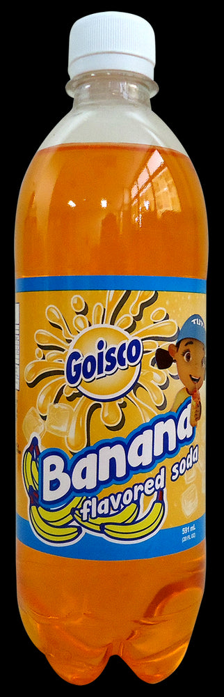 Goisco Banana Flavored Soda Bottle, 20 oz