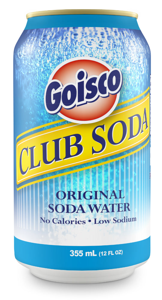 Goisco Club Soda, Original Soda Water, 6 x 12 oz