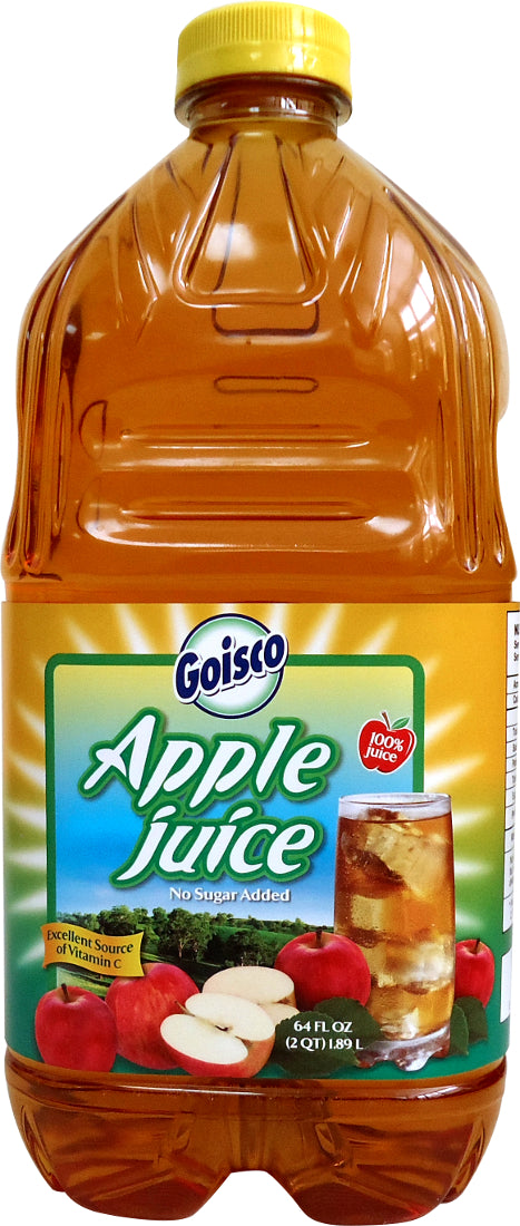 Goisco 100% Apple Juice, No Sugar Added, 64 oz