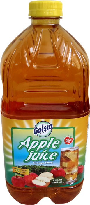 Goisco 100% Apple Juice, No Sugar Added, 64 oz