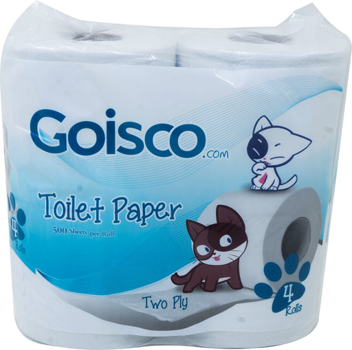 Goisco.com Toilet Paper 500 Sheets 2-Ply, 4 ct