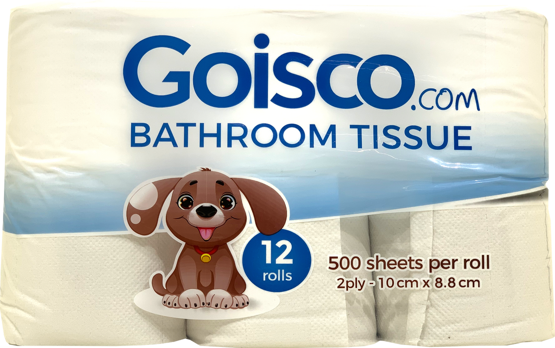 Goisco.com Bathroom Tissue, 500 Sheets, 12 ct