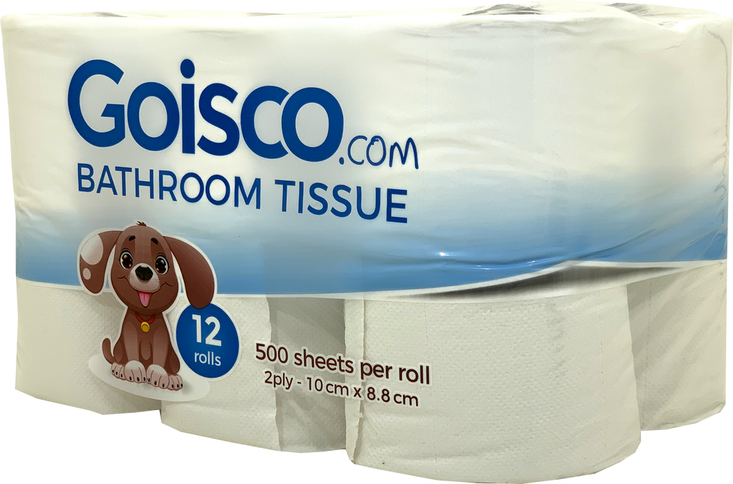 Goisco.com Bathroom Tissue, 500 Sheets, 12 ct