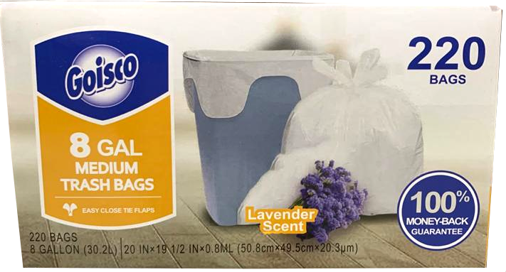 Goisco Medium Trash Bags, 8 Gallons , 220 ct