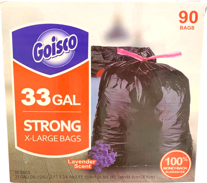 Goisco Strong X-Large Bags, 33 Gallons, 90 ct