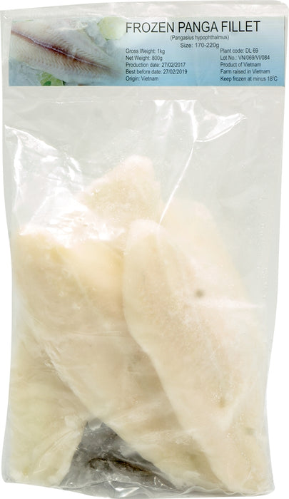 Frozen Panga Fillet, Size 170-220 gr