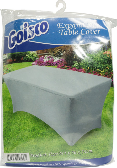 Goisco Table Cover, White, 8 ft