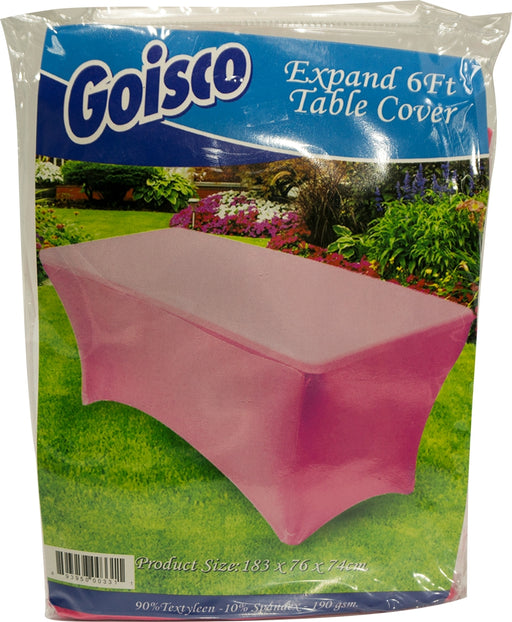 Goisco Table Cover, Pink, 6 ft