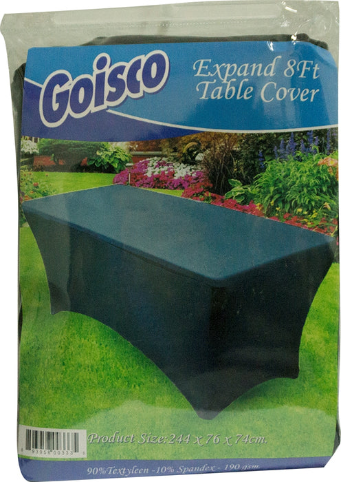 Goisco Table Cover, Black, 8 ft