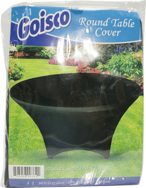 Goisco Round Table Cover, Black , 120 cm