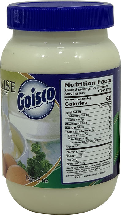 Goisco Quality Mayonnaise (Expiration date: September 25, 2019), 8 oz