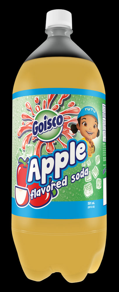 Goisco Apple Flavored Soda Bottle, 2 L