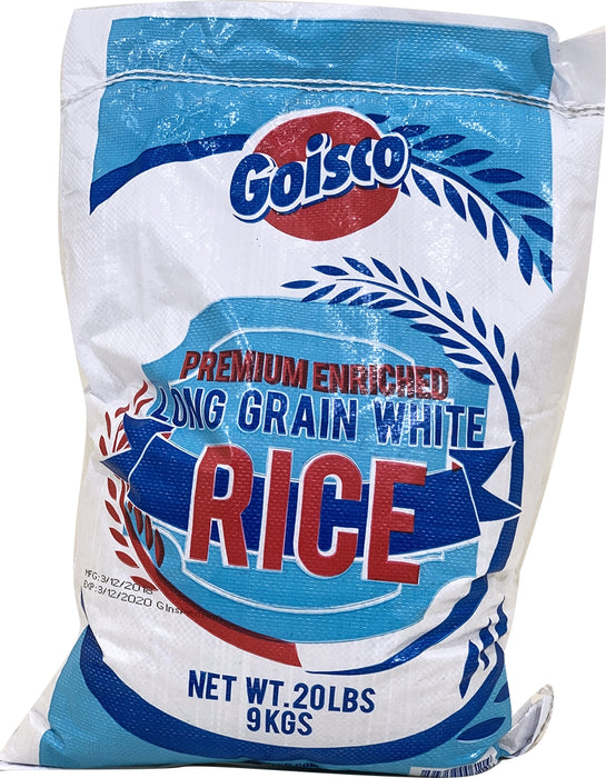 Goisco Long Grain White Rice, 20 lbs