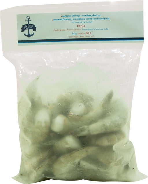Goisco Raw Shrimp, HLSO, 8-12, 1 kg