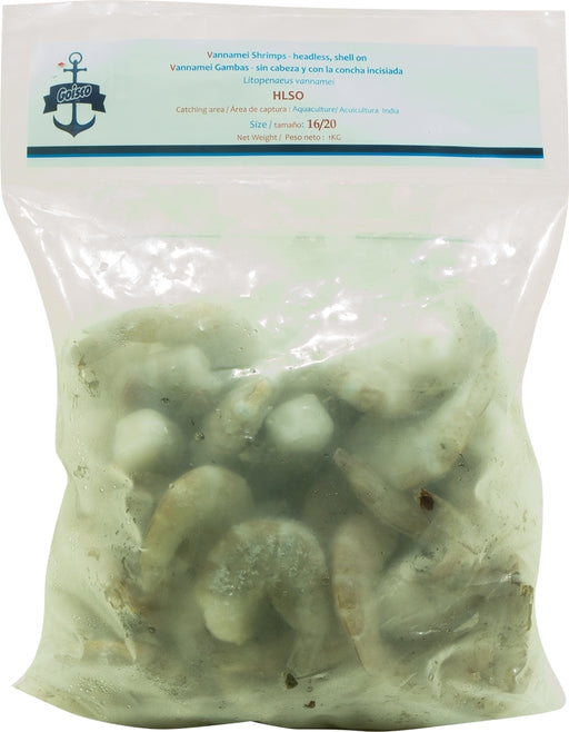 Goisco Raw Shrimp, HLSO, 16-20, 1 kg