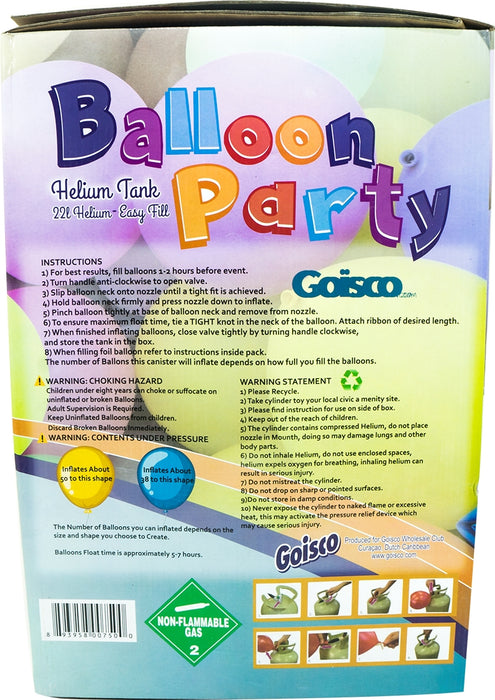 Goisco Balloon Party Helium Tank, 22 L