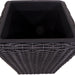 Goisco 28 cm Rattan Flower Pot, Black, 28 cm