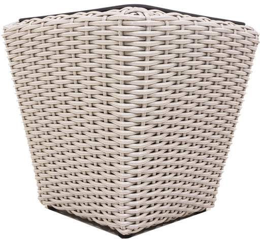 Goisco 28 cm Rattan Flower Pot, Light Grey, 28 cm