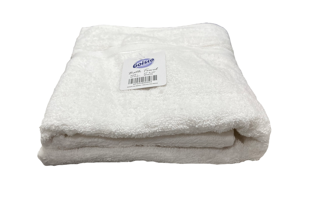 Goisco Bath Towel, White, 27 x 54 in