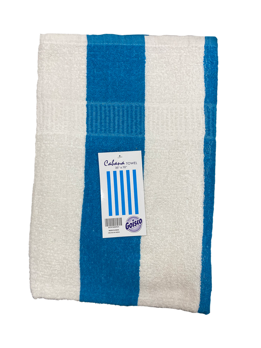 Goisco Cabana Towel, Turquoise, 35 x 70 in