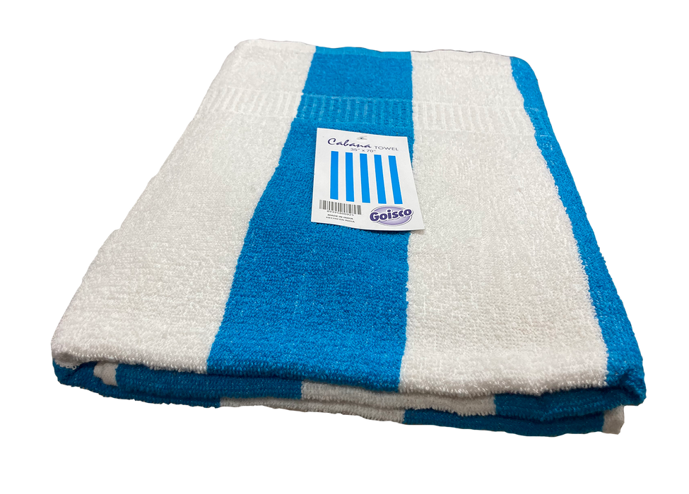 Goisco Cabana Towel, Turquoise, 35 x 70 in