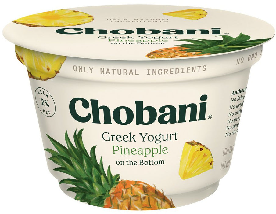 Chobani Pineapple Greek Yogurt , 6 oz