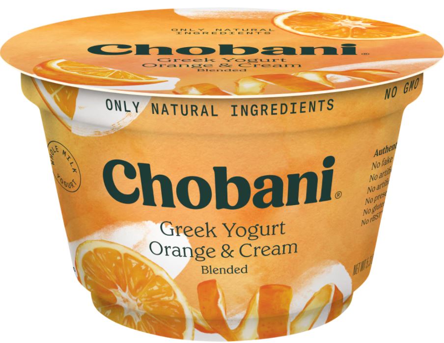 Chobani Greek Yogurt Orange & Cream Blended , 5.3 oz