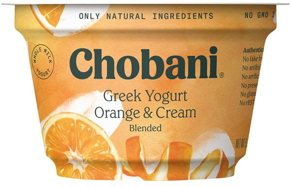 Chobani Greek Yogurt Orange & Cream Blended , 5.3 oz