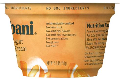 Chobani Greek Yogurt Orange & Cream Blended , 5.3 oz